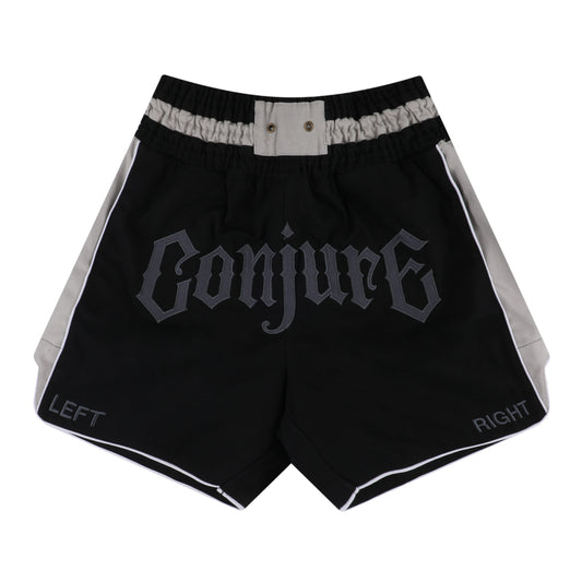 Black Canvas Boxing Shorts