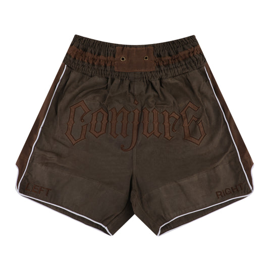 Brown Canvas Shorts